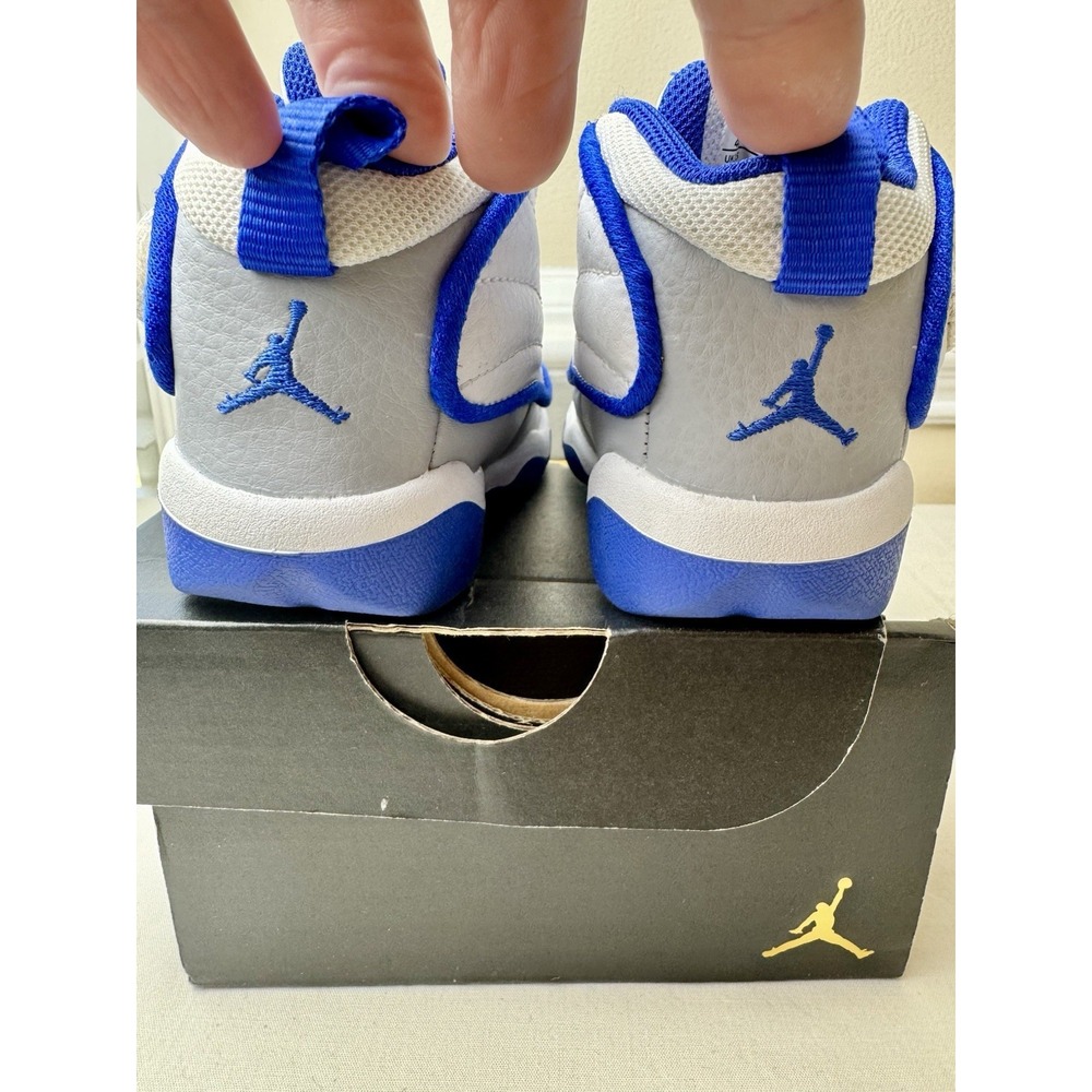 Jordan Pro Strong TD Toddler Shoes White Racer Blue Wolf Grey DC7910-104 Size 4C - Picture 5 of 16